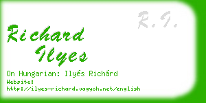 richard ilyes business card
