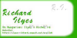 richard ilyes business card